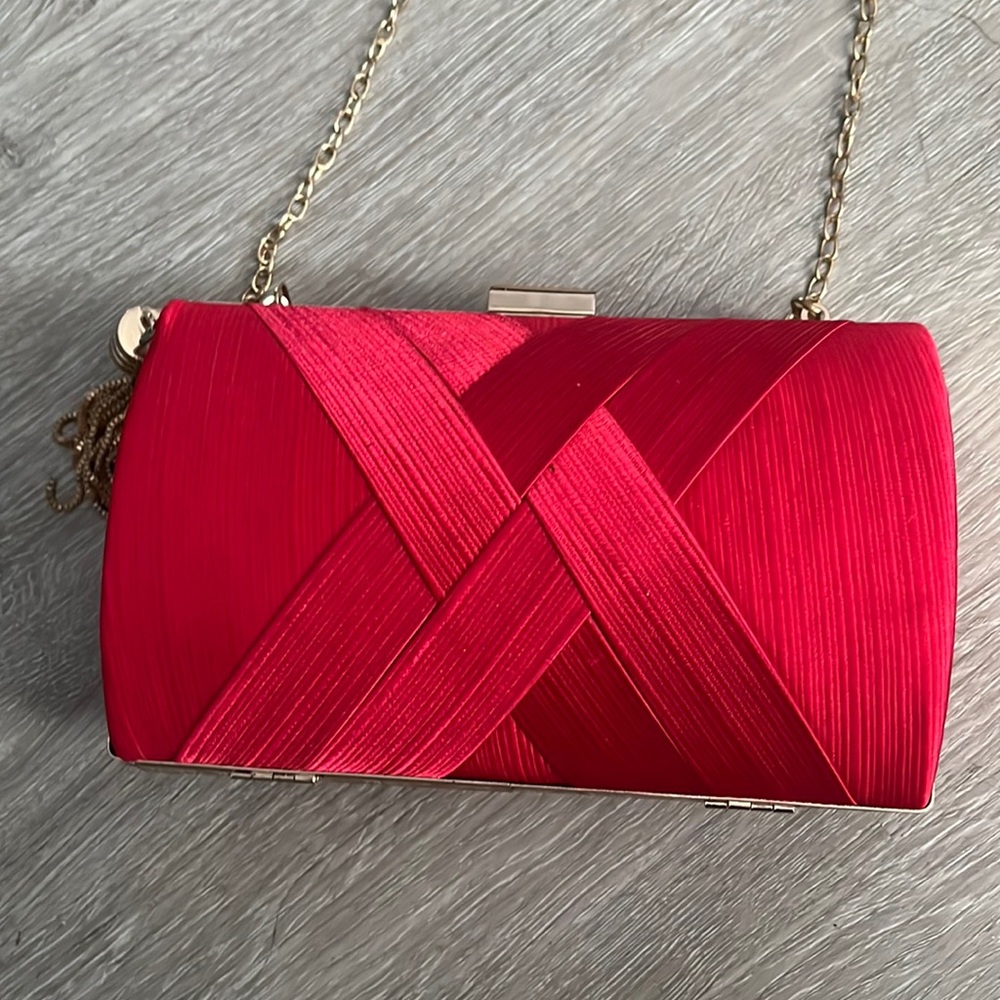 Soft satin clutch bag